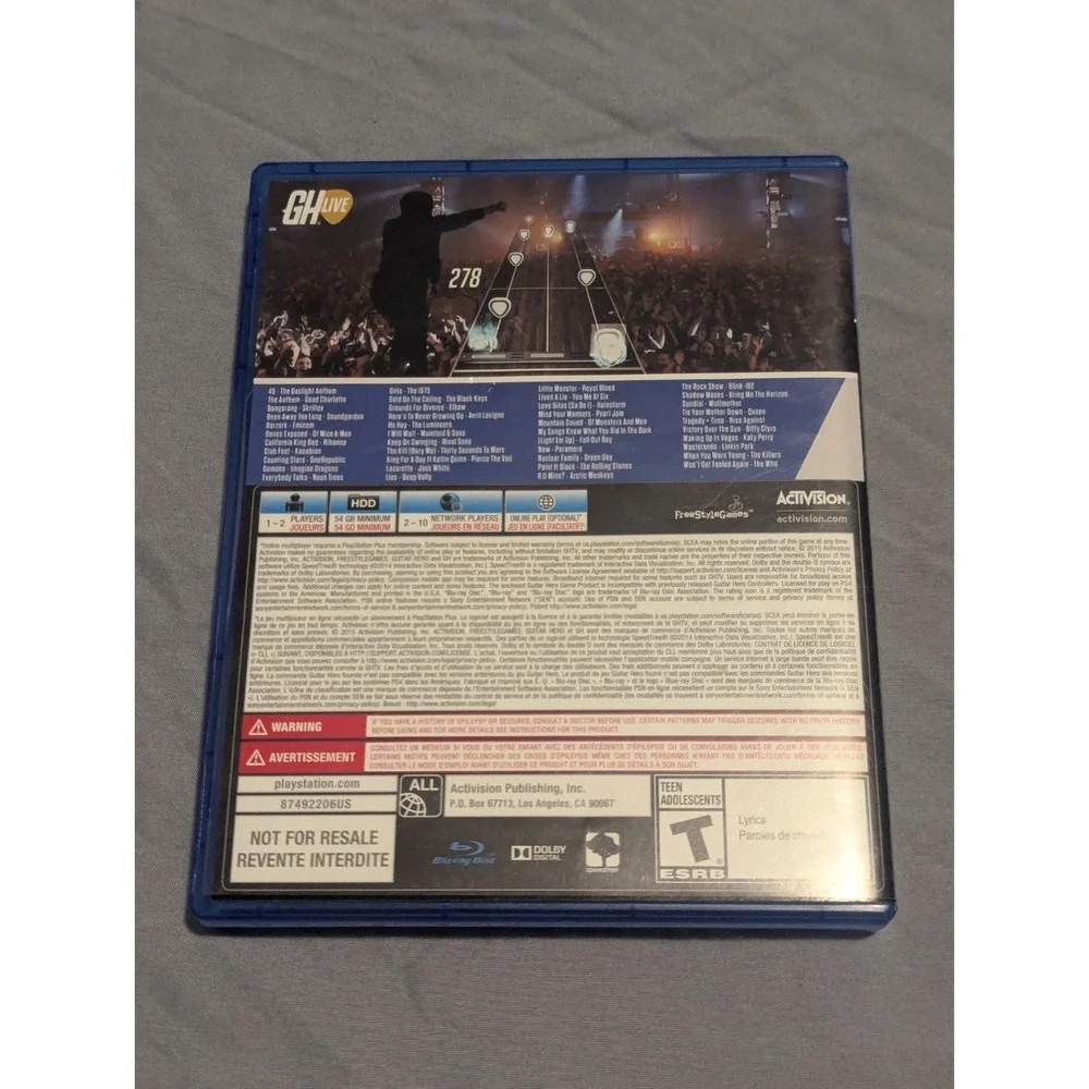 Guitar Hero Live (Sony Playstation 4, 2015) CIB Complete in Box